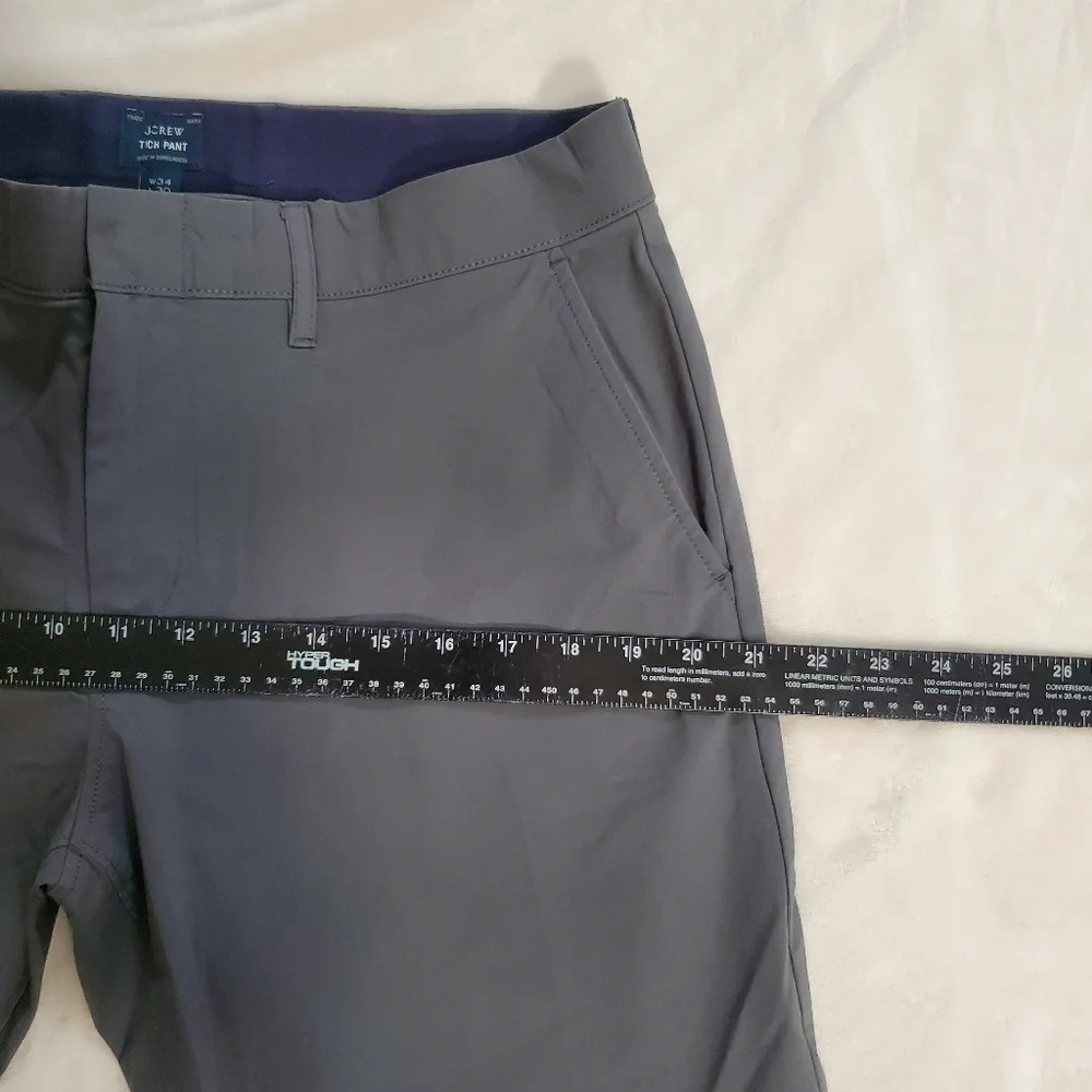 J. Crew Tech Pant 484 Slim Size 34x30. Gray Color.  SKU# A-64